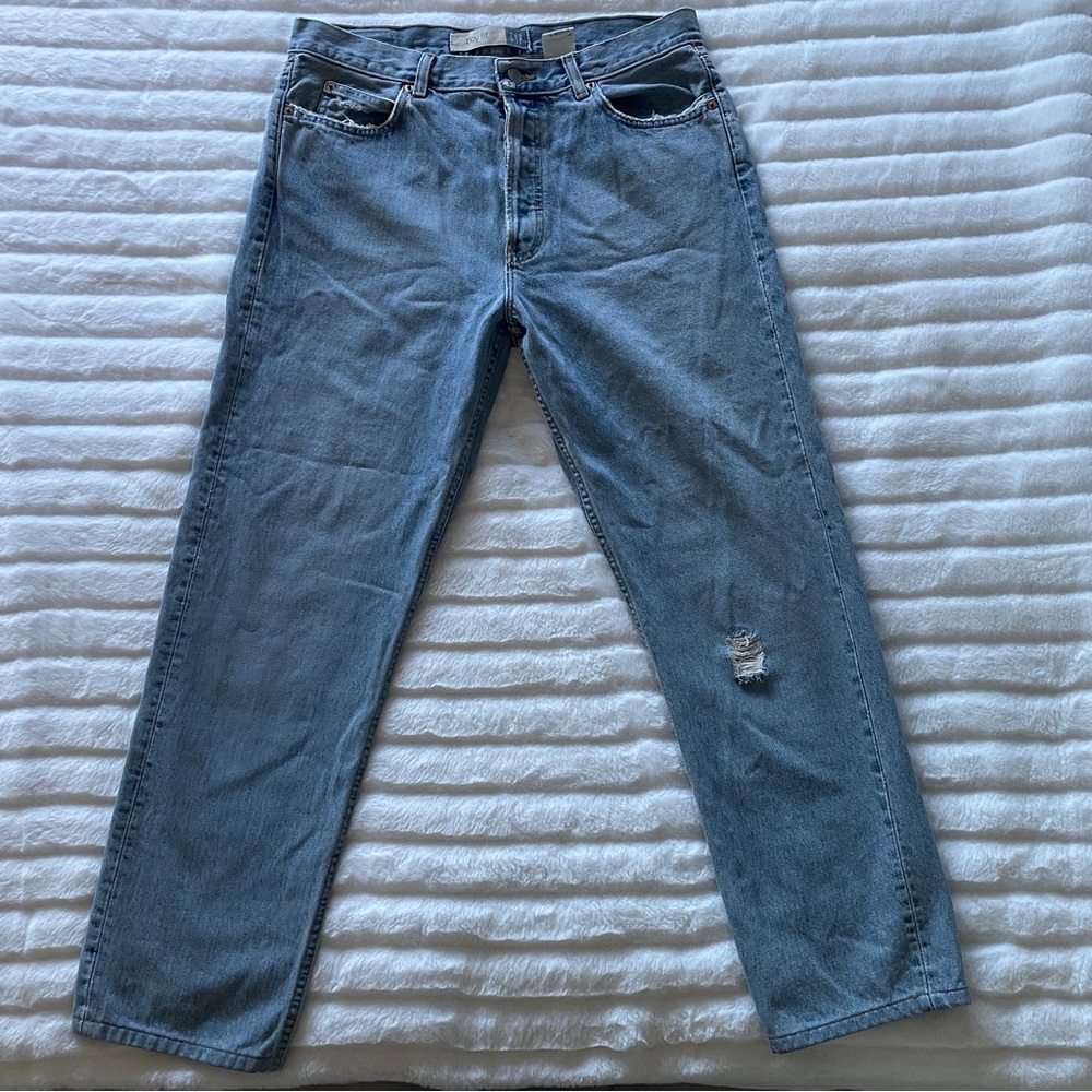 GAP Boy fit women's jeans, 100% cotton (no stretch) size 14 regular